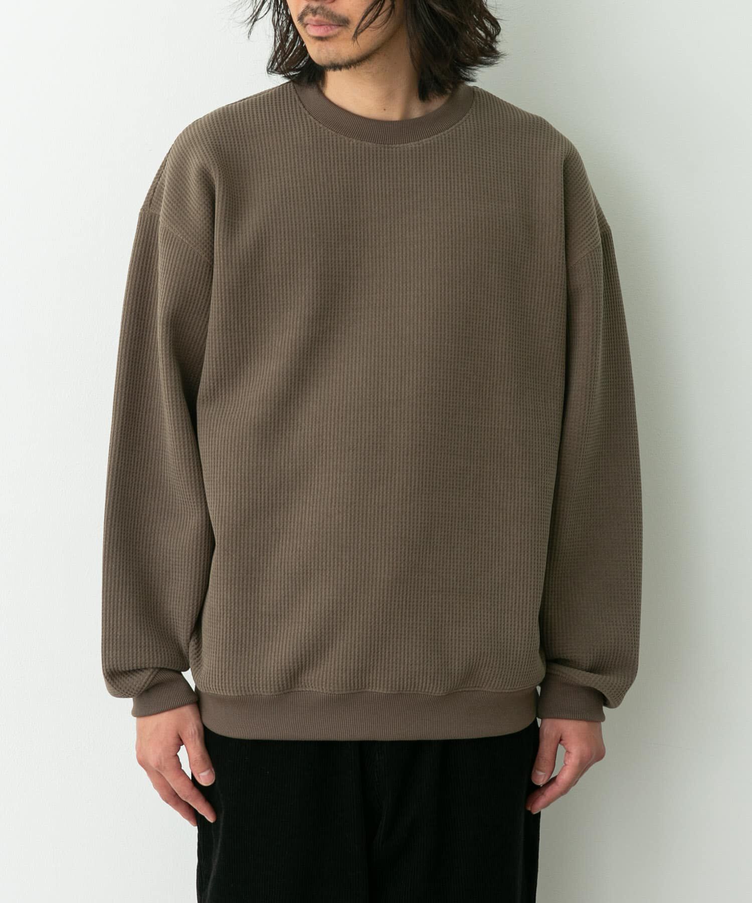 Sonny Label 「裏起毛ワッフルリラックスフィットプルオーバー」|Tシャツ・カットソー|