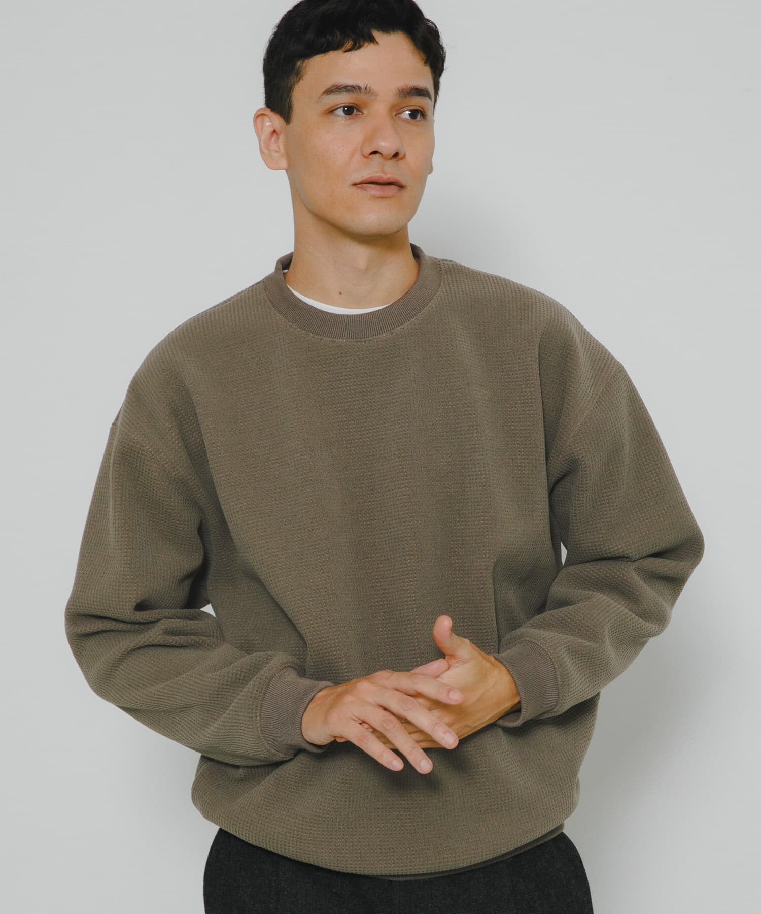 Sonny Label 「裏起毛ワッフルリラックスフィットプルオーバー」|Tシャツ・カットソー|