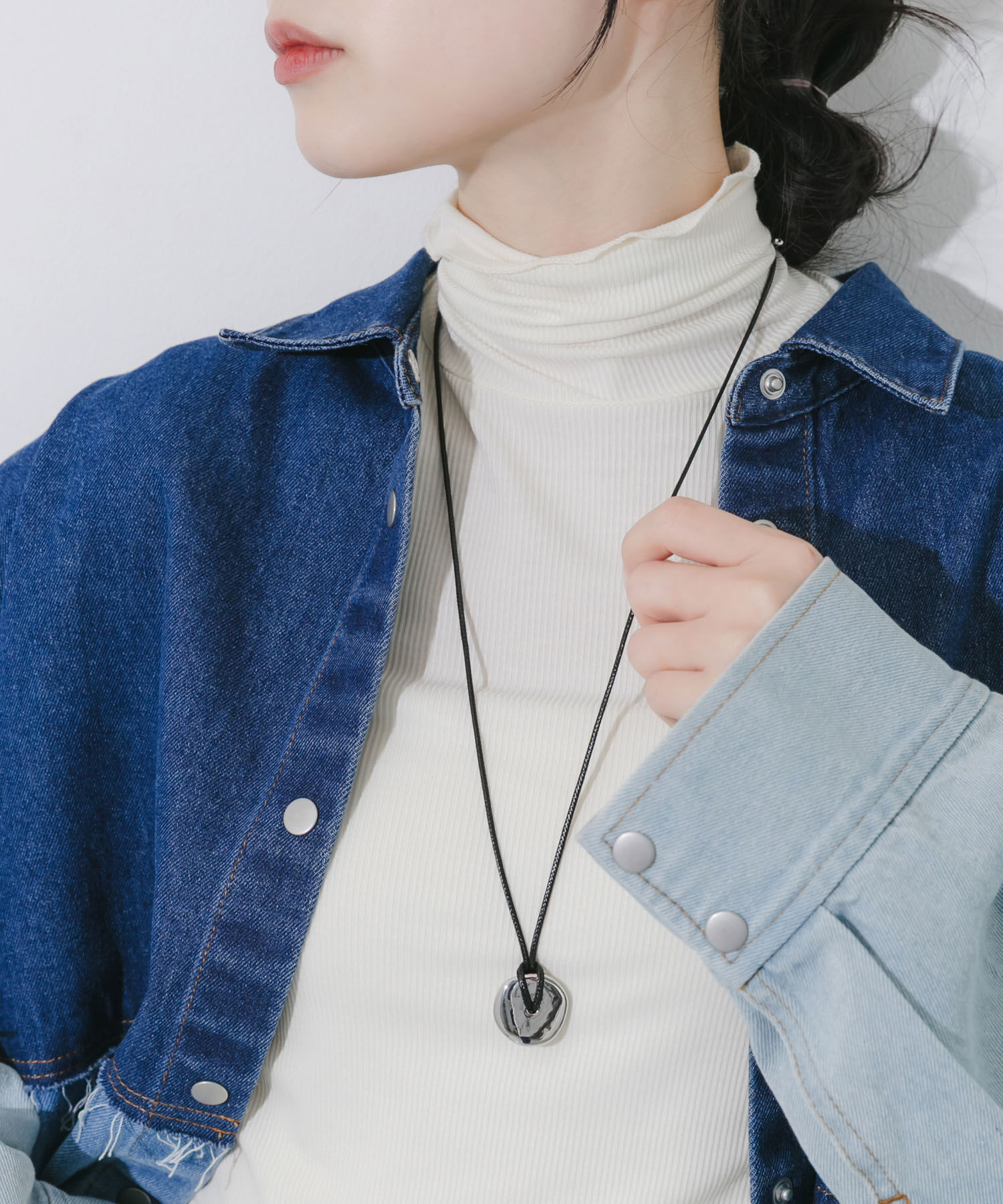 SMELLY「メタルラウンドコードネックレス」|ネックレス|シルバー系その他