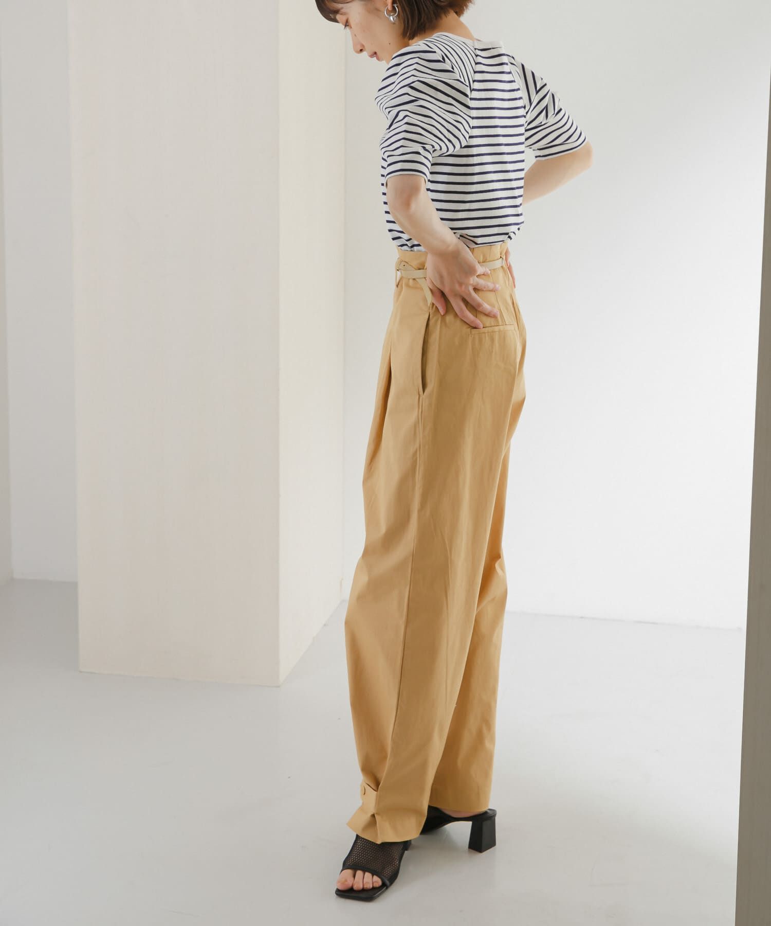  「ヘムボタンデザインパンツ」|その他|