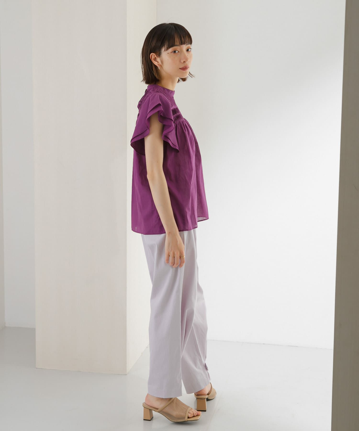  「ヘムボタンデザインパンツ」|その他|