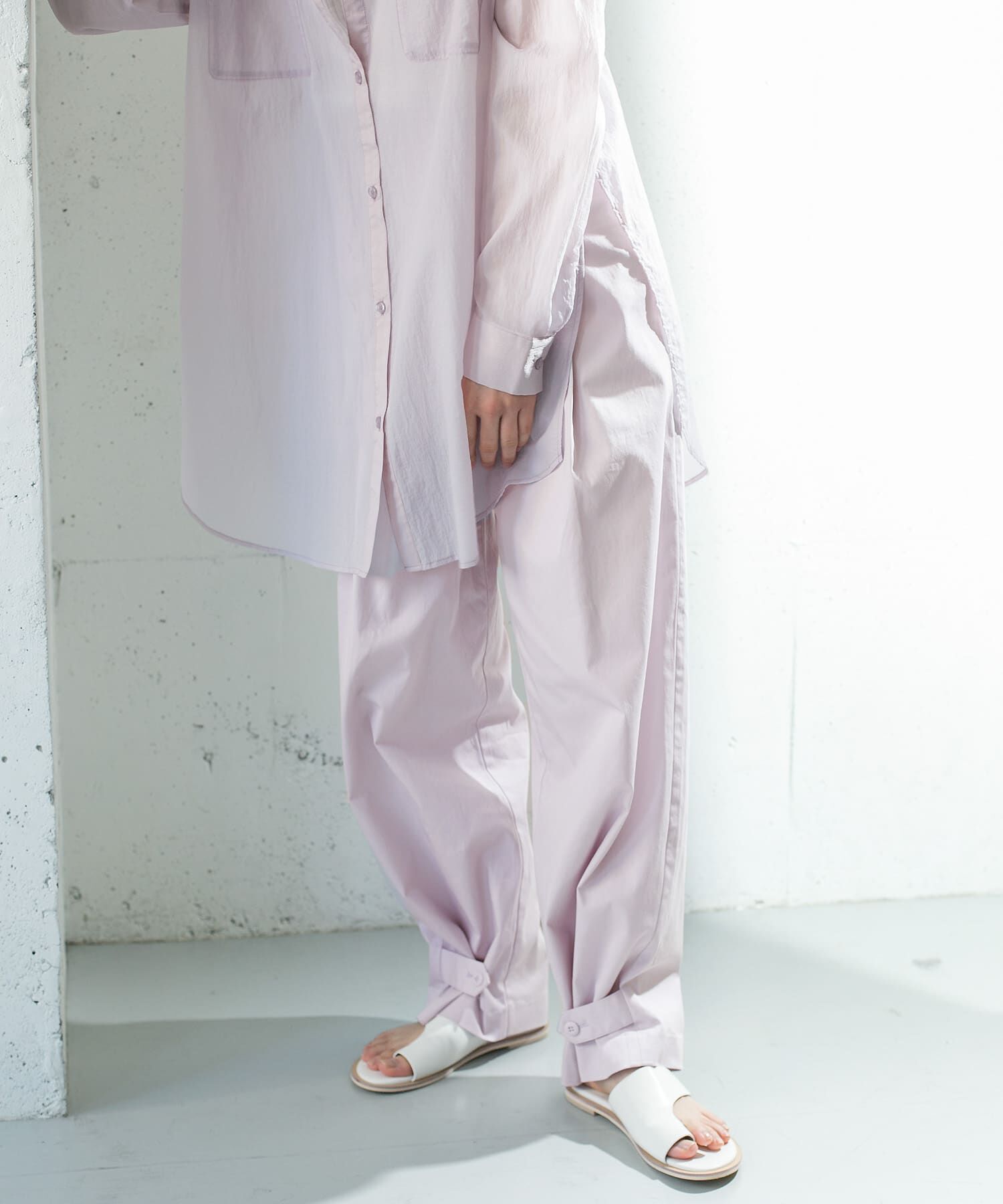  「ヘムボタンデザインパンツ」|その他|