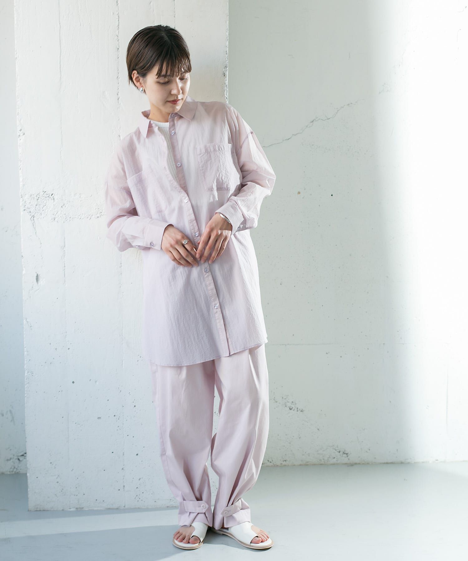  「ヘムボタンデザインパンツ」|その他|