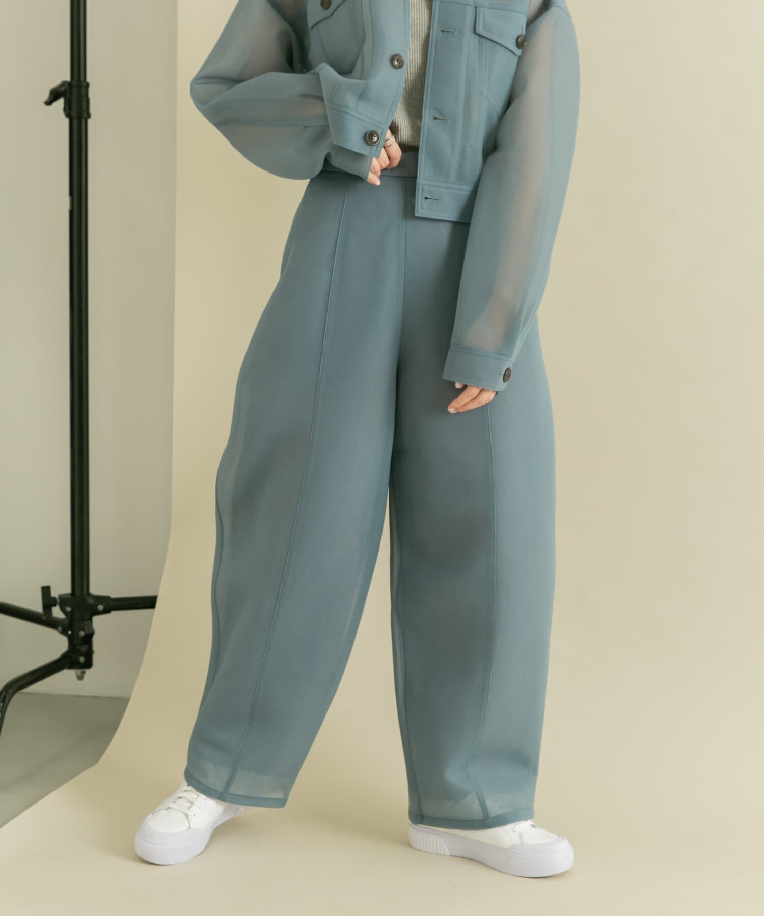  「シアーダンボールパンツ」|その他|ブルー系その他