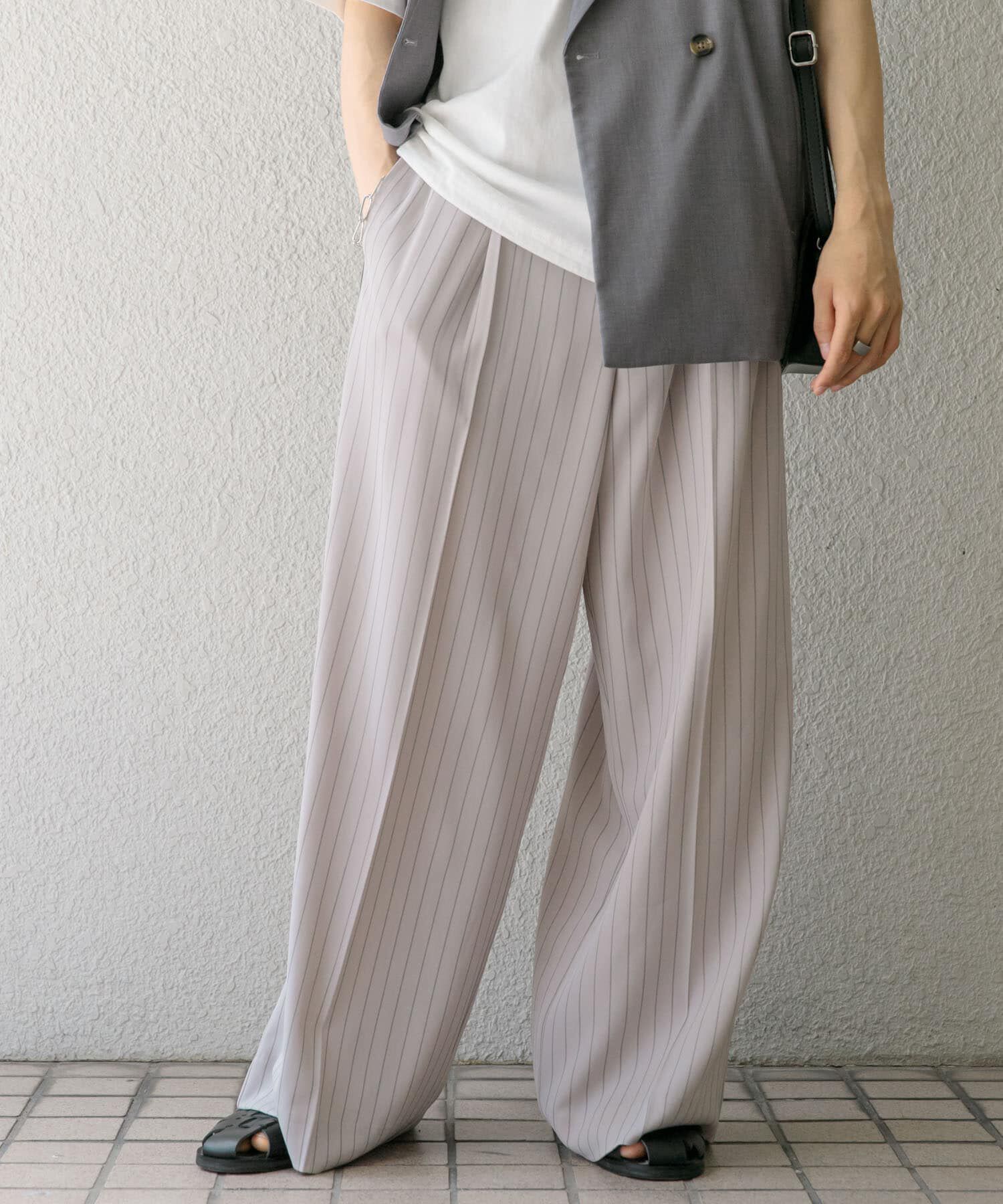 SENSE OF PLACE by URBAN RESEARCH「ワンタックピンストライプワイドスラックス」|その他|