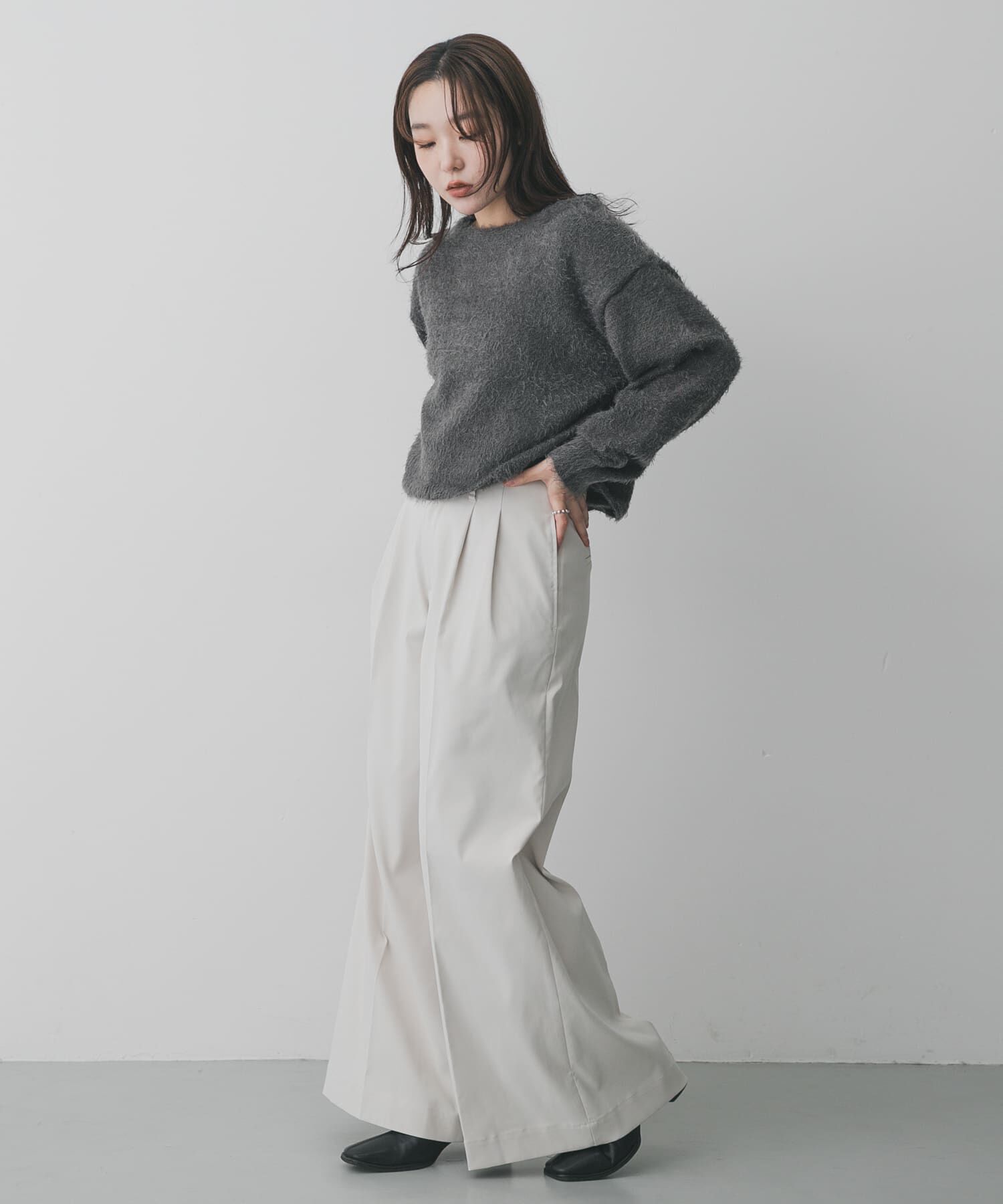 SENSE OF PLACE by URBAN RESEARCH「クロップドシャギーセーター」|ニット・セーター|