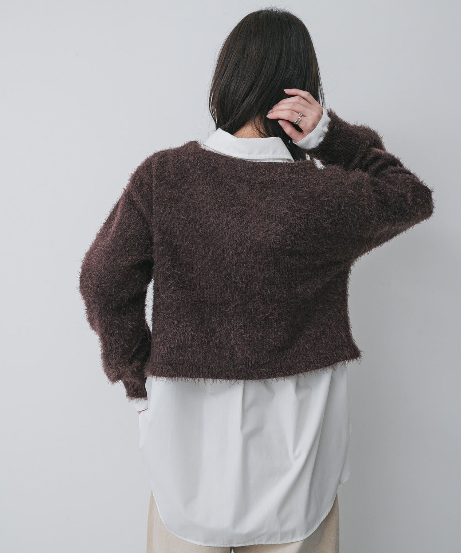 SENSE OF PLACE by URBAN RESEARCH「クロップドシャギーセーター」|ニット・セーター|