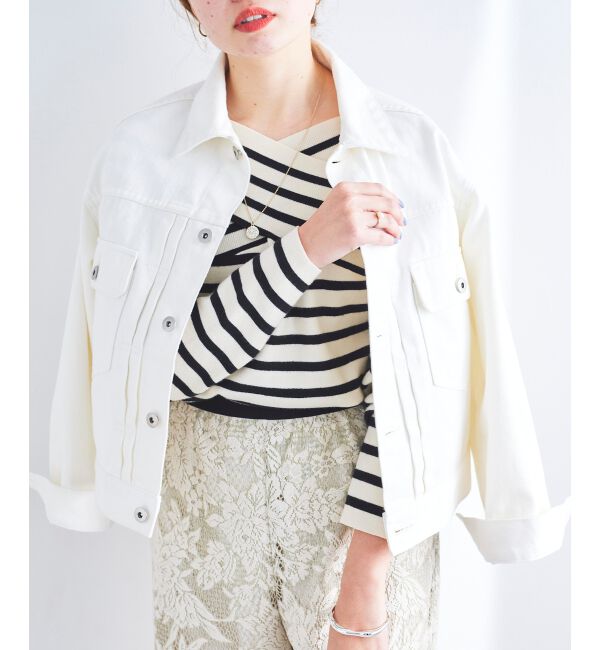 le.coeur blanc「クロスデザインニットプルオーバー」|ニット・セーター|