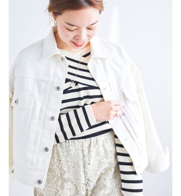 le.coeur blanc「クロスデザインニットプルオーバー」|ニット・セーター|