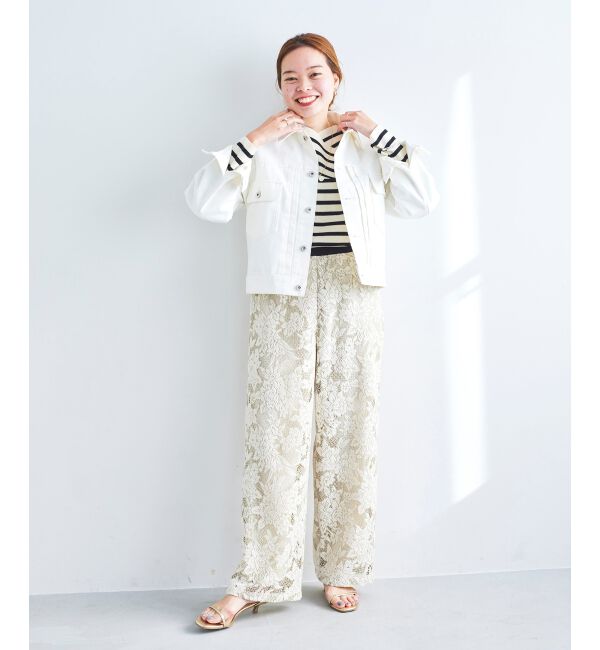 le.coeur blanc「クロスデザインニットプルオーバー」|ニット・セーター|