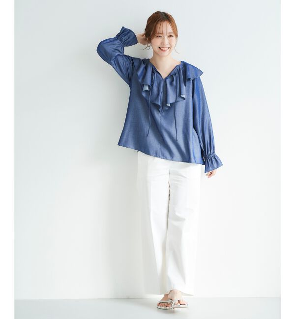 le.coeur blanc「《手洗い可能》マリンワイドパンツ」|その他|