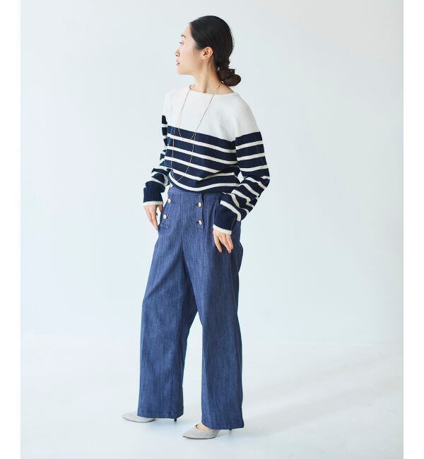 le.coeur blanc「《手洗い可能》マリンワイドパンツ」|その他|