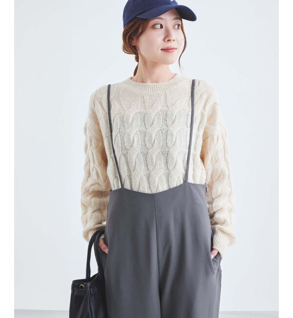 le.coeur blanc「《WEB限定アイテム》ハイウエストワイドキャミサロペット」|その他|