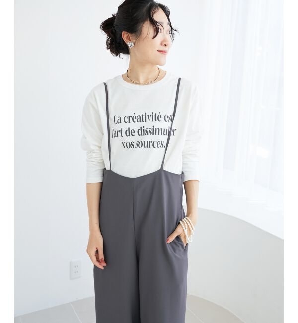 le.coeur blanc「《WEB限定アイテム》ハイウエストワイドキャミサロペット」|その他|