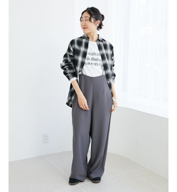 le.coeur blanc「《WEB限定アイテム》ハイウエストワイドキャミサロペット」|その他|