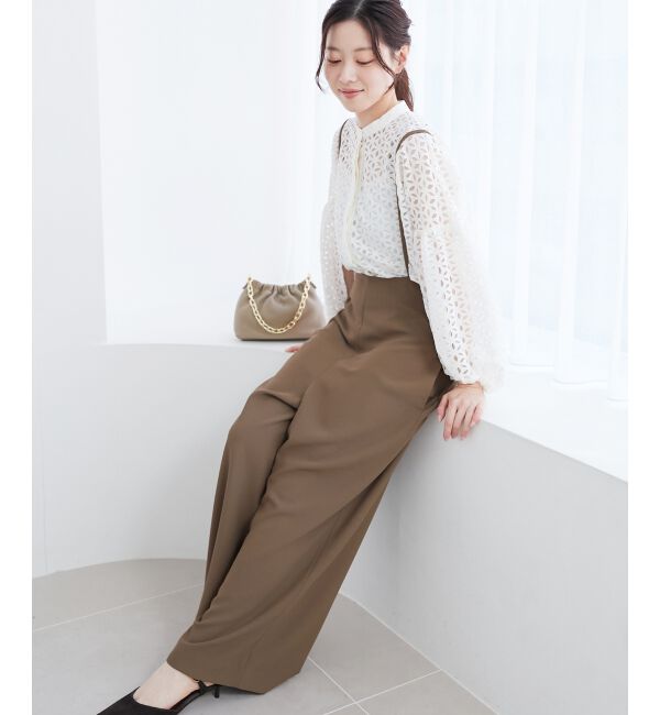 le.coeur blanc「《WEB限定アイテム》ハイウエストワイドキャミサロペット」|その他|