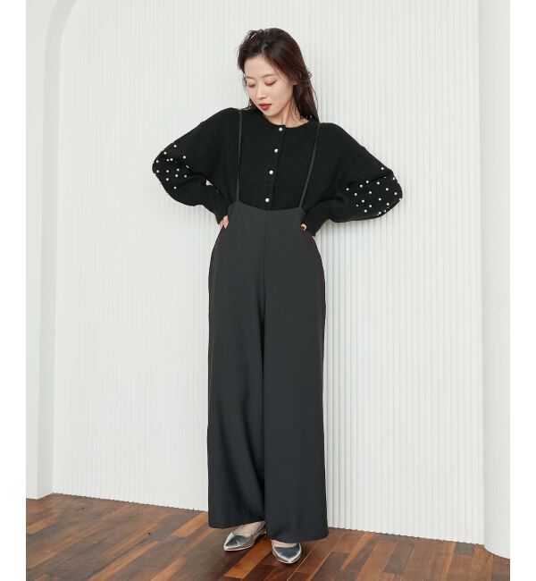 le.coeur blanc「《WEB限定アイテム》ハイウエストワイドキャミサロペット」|その他|