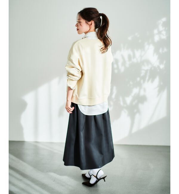  「ハーフジップノーカラースウェット」|スウェット・ジャージ|