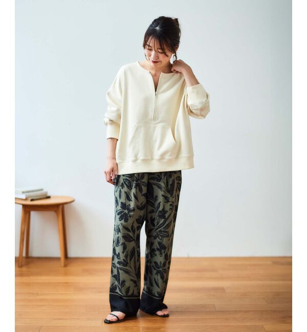  「ハーフジップノーカラースウェット」|スウェット・ジャージ|