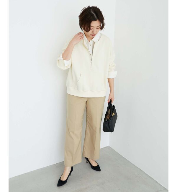  「ハーフジップノーカラースウェット」|スウェット・ジャージ|