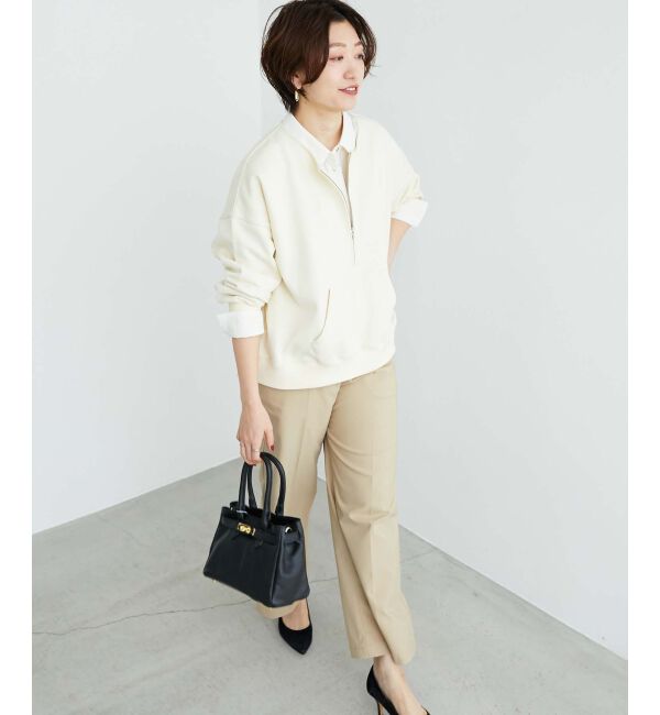  「ハーフジップノーカラースウェット」|スウェット・ジャージ|