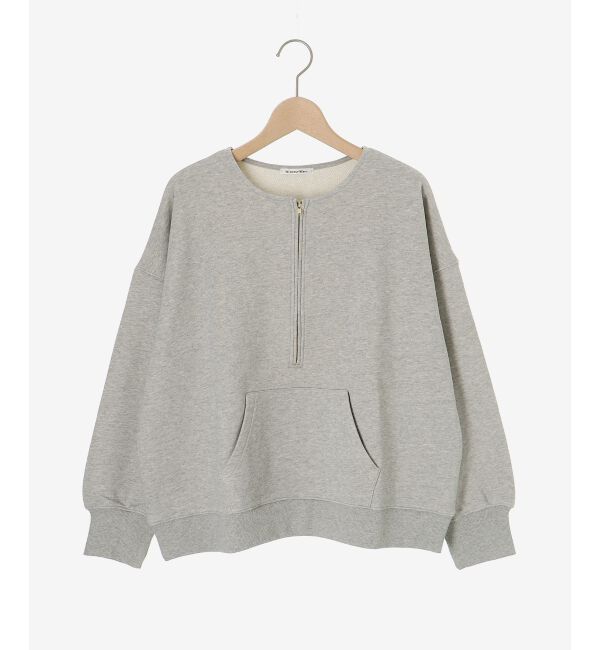  「ハーフジップノーカラースウェット」|スウェット・ジャージ|