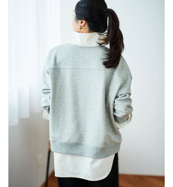  「ハーフジップノーカラースウェット」|スウェット・ジャージ|