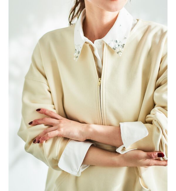  「ハーフジップノーカラースウェット」|スウェット・ジャージ|