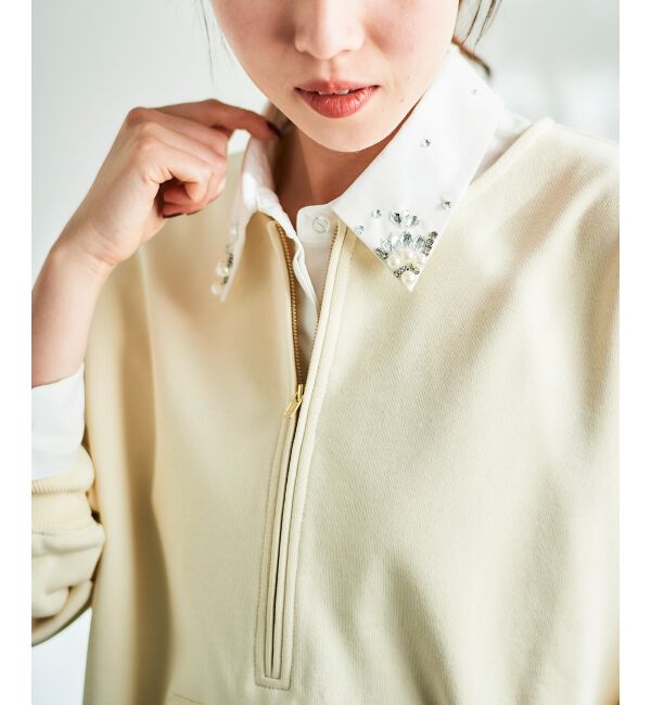  「ハーフジップノーカラースウェット」|スウェット・ジャージ|