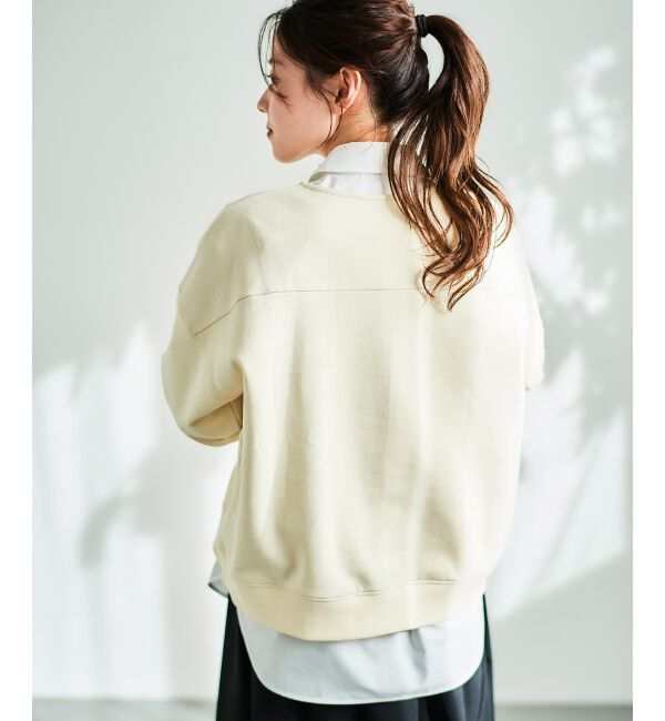  「ハーフジップノーカラースウェット」|スウェット・ジャージ|