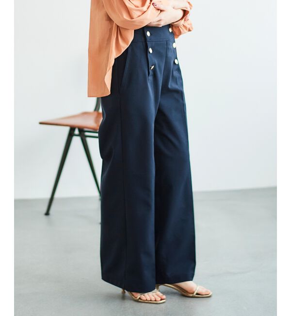 le.coeur blanc「《スタイルアップ効果抜群》ツイルストレッチマリンパンツ」|その他|