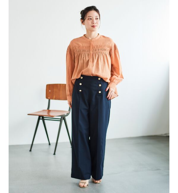 le.coeur blanc「《スタイルアップ効果抜群》ツイルストレッチマリンパンツ」|その他|