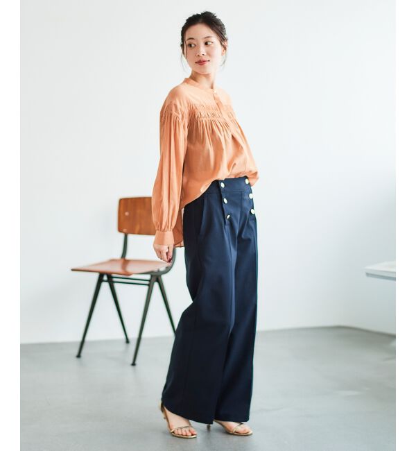 le.coeur blanc「《スタイルアップ効果抜群》ツイルストレッチマリンパンツ」|その他|