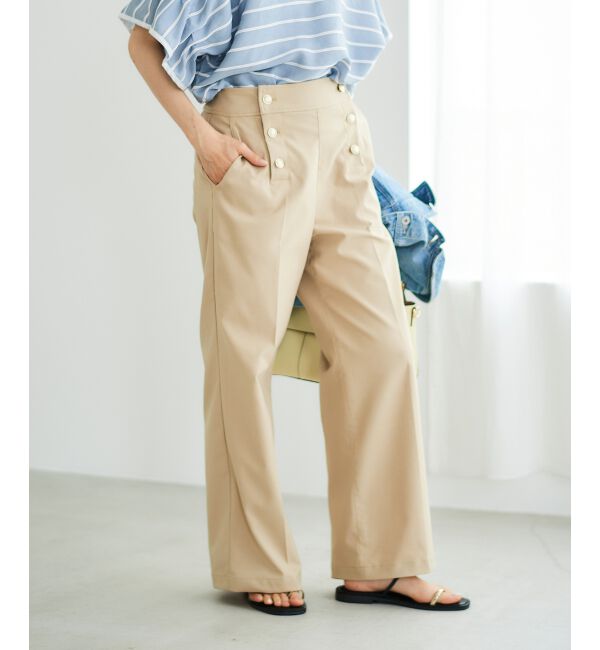 le.coeur blanc「《スタイルアップ効果抜群》ツイルストレッチマリンパンツ」|その他|