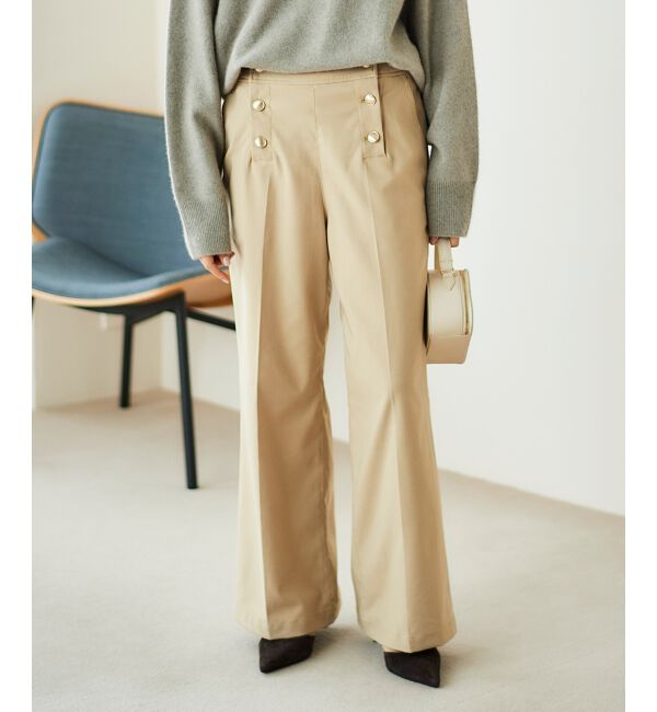 le.coeur blanc「《スタイルアップ効果抜群》ツイルストレッチマリンパンツ」|その他|