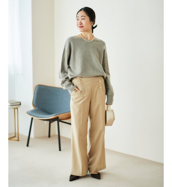 le.coeur blanc「《スタイルアップ効果抜群》ツイルストレッチマリンパンツ」|その他|