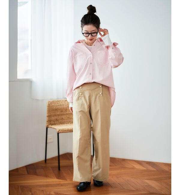 le.coeur blanc「《スタイルアップ効果抜群》ツイルストレッチマリンパンツ」|その他|