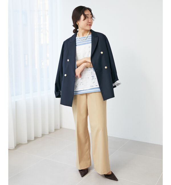 le.coeur blanc「《スタイルアップ効果抜群》ツイルストレッチマリンパンツ」|その他|