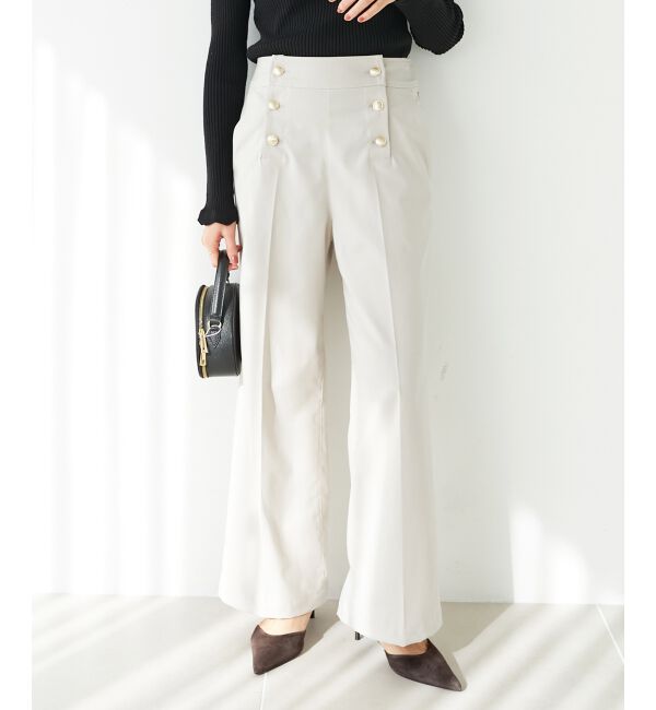 le.coeur blanc「《スタイルアップ効果抜群》ツイルストレッチマリンパンツ」|その他|
