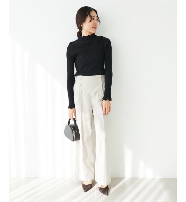 le.coeur blanc「《スタイルアップ効果抜群》ツイルストレッチマリンパンツ」|その他|