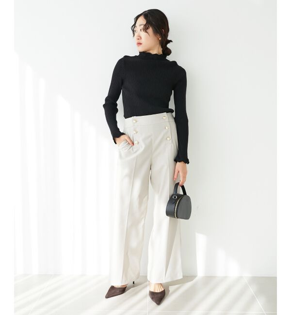le.coeur blanc「《スタイルアップ効果抜群》ツイルストレッチマリンパンツ」|その他|