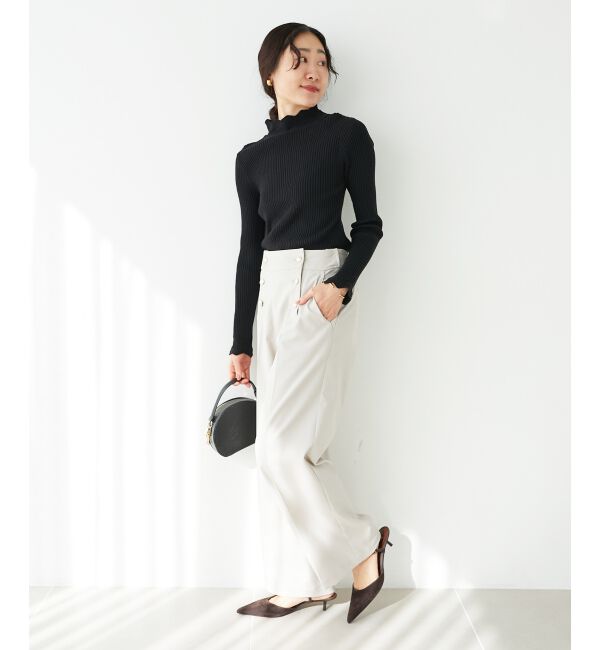 le.coeur blanc「《スタイルアップ効果抜群》ツイルストレッチマリンパンツ」|その他|