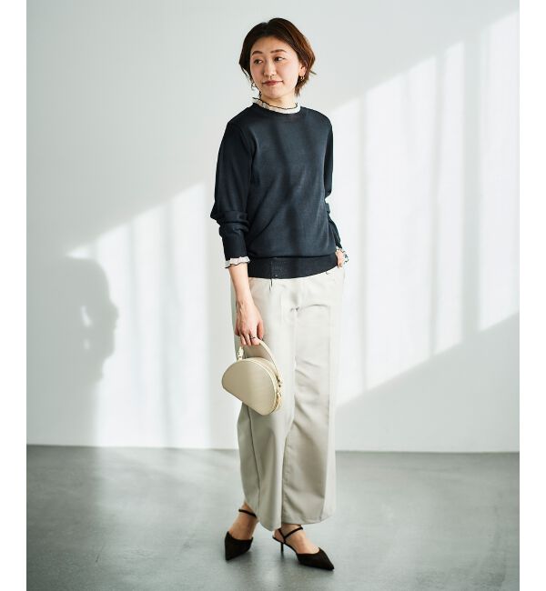 le.coeur blanc「《スタイルアップ効果抜群》ツイルストレッチマリンパンツ」|その他|