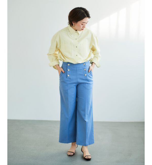 le.coeur blanc「《スタイルアップ効果抜群》ツイルストレッチマリンパンツ」|その他|