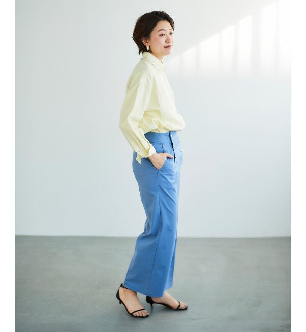 le.coeur blanc「《スタイルアップ効果抜群》ツイルストレッチマリンパンツ」|その他|