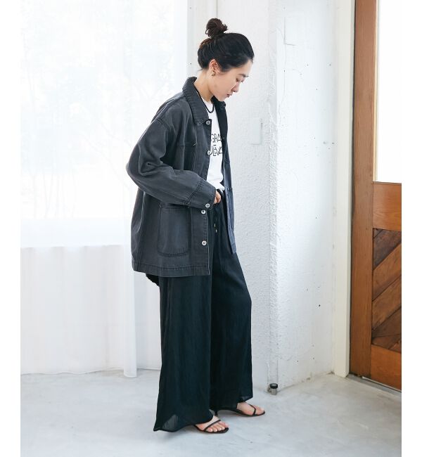  「リネンライクシアーボイルイージーパンツ」|その他|