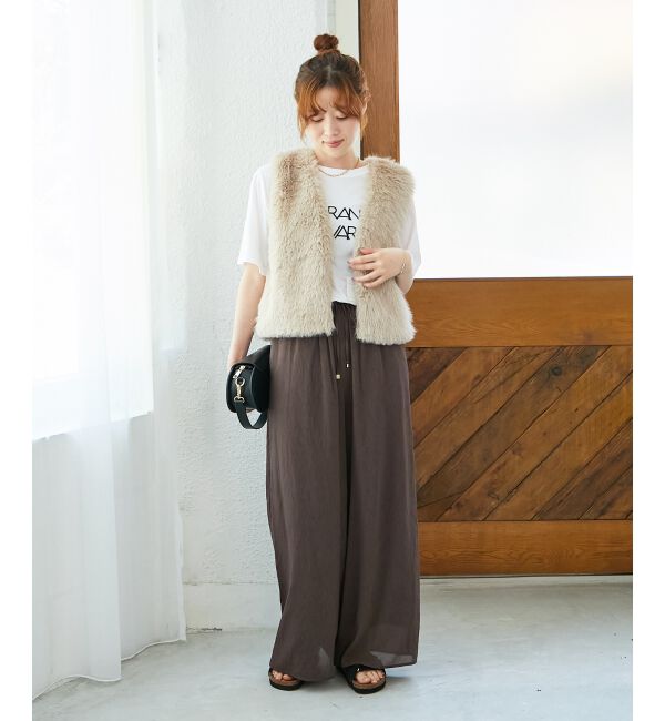  「リネンライクシアーボイルイージーパンツ」|その他|