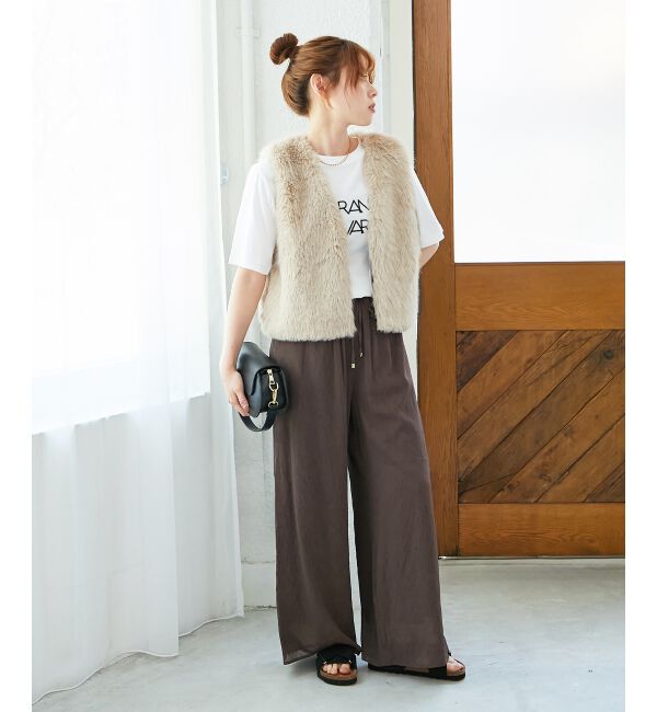  「リネンライクシアーボイルイージーパンツ」|その他|