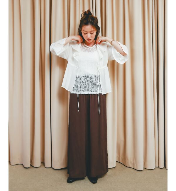  「リネンライクシアーボイルイージーパンツ」|その他|