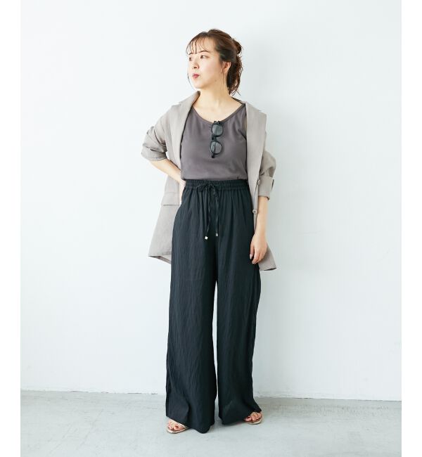  「リネンライクシアーボイルイージーパンツ」|その他|